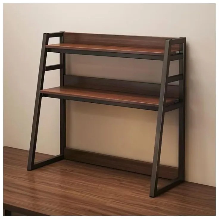 Wielofunkcyjna 3-poziomowa półka VERTEX czarna/orzech