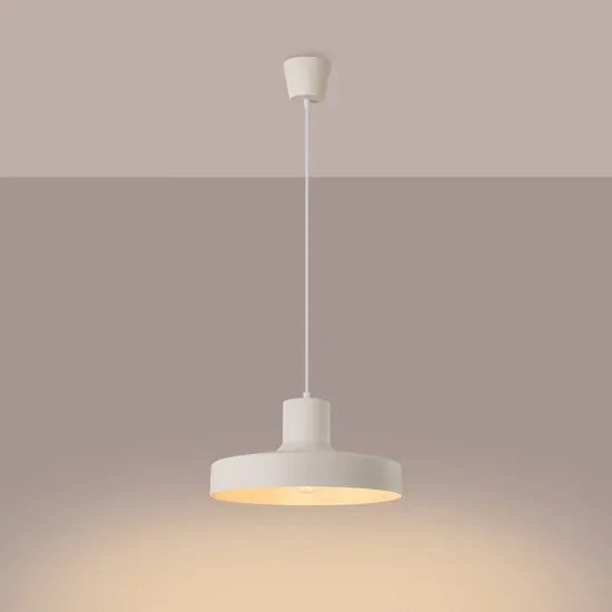 Beżowa industrialna lampa wisząca L2-E22