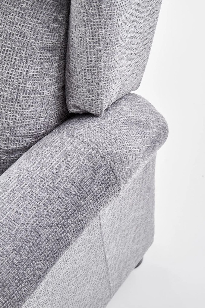 Fotel Uszak Rozkładany z Masażerem Popielaty, Szary AGUSTIN M