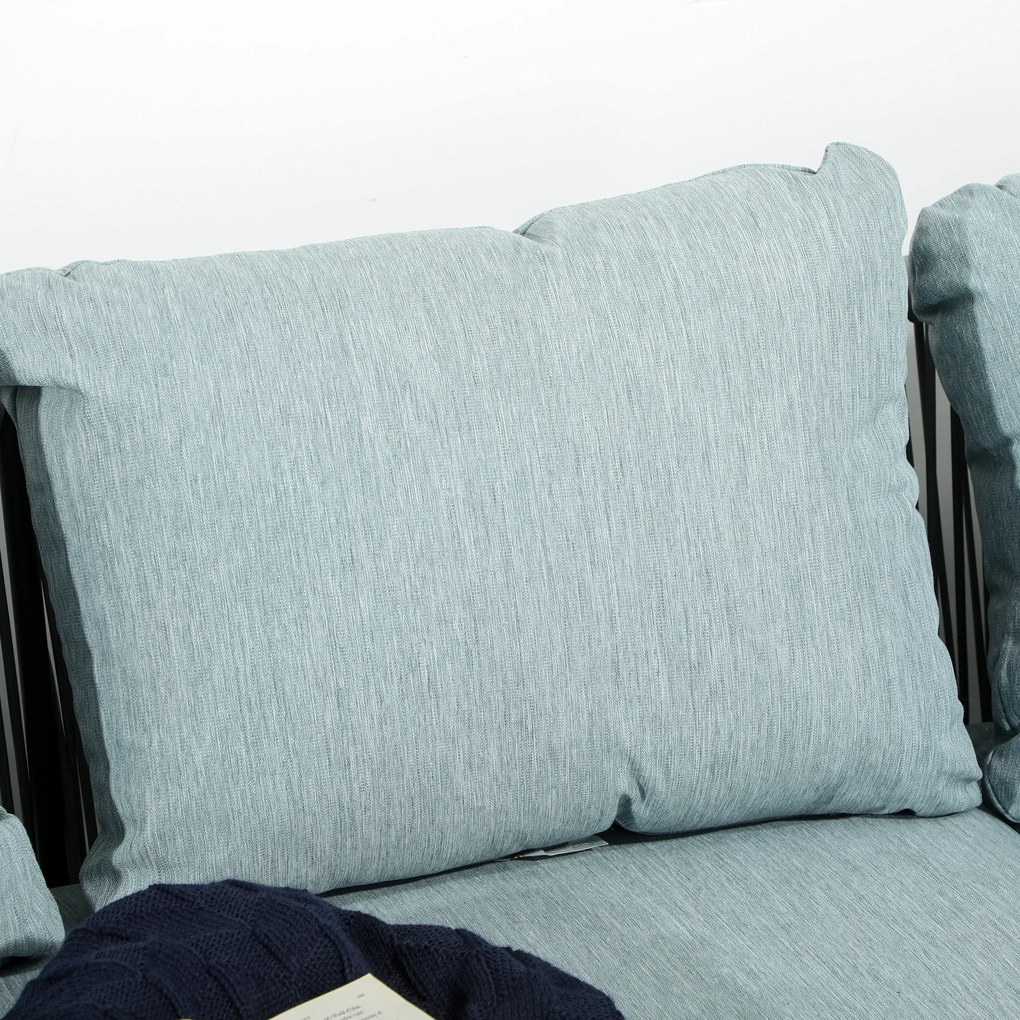 Outsunny Zestaw Mebli Ogrodowych Rattanowych 4 Części Aluminiowe Ramy Poduszki Komfort Balkon Elegancki Design | Aosom PL