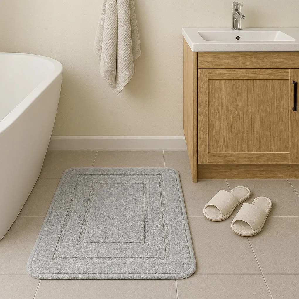 Dywanik antypoślizgowy Brązowy 50x80 cm Dekoracyjny gumowy spód uniwersalny