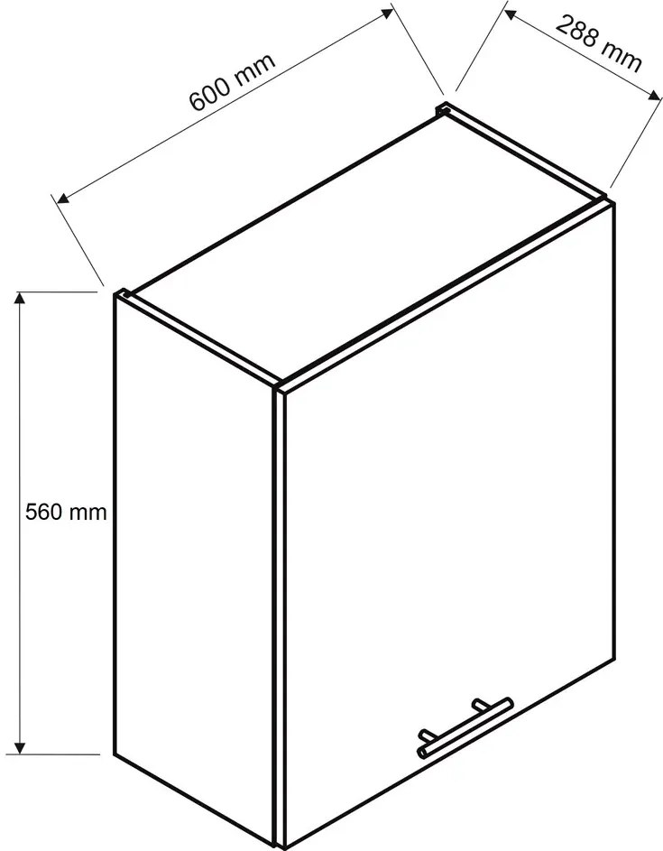 Zestaw 8 mebli do kuchni 240 cm grafit mat - Lanter 6X