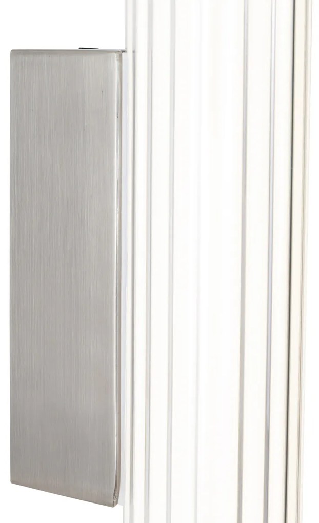 Retro Kinkiet / Lampa scienna Gunmetal 40 cm z LED IP44 - Coco Retro Oswietlenie wewnetrzne