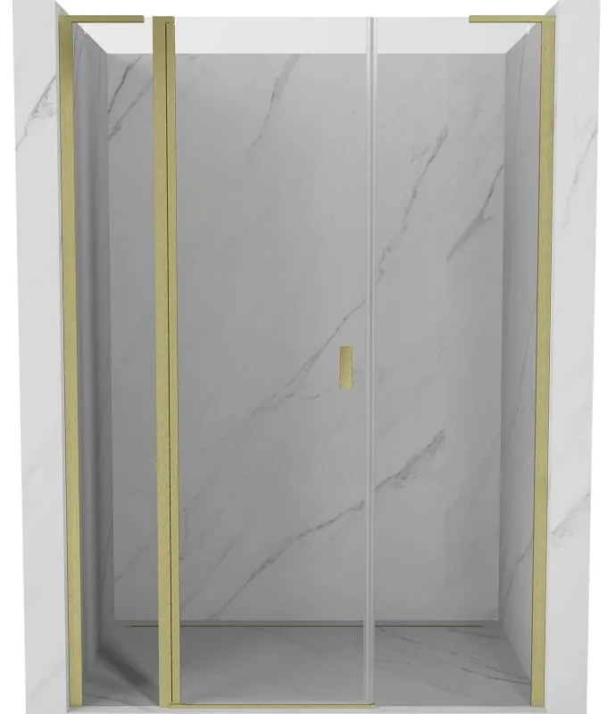 Mexen Mist L drzwi prysznicowe uchylne 150 cm, transparent, złote szczotkowane - 8A4L-150-001-55-00