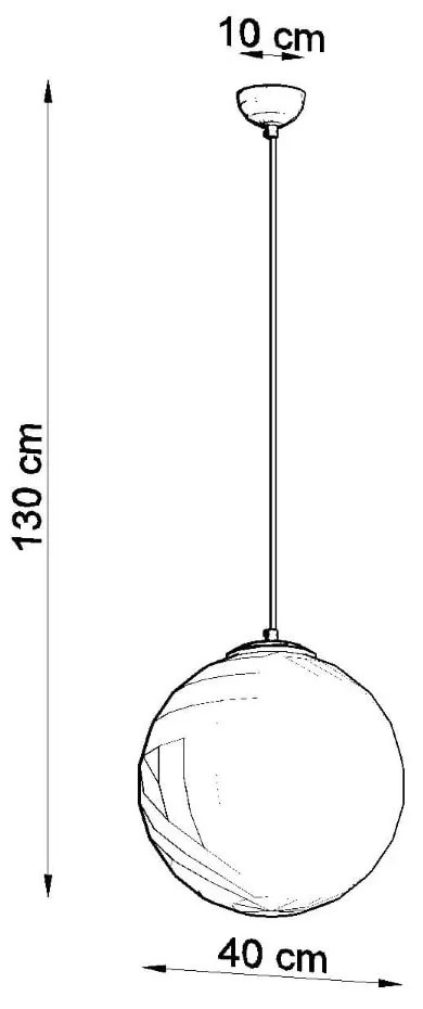Biała lampa wisząca ze szklanym kloszem ø 40 cm Bianco – Nice Lamps