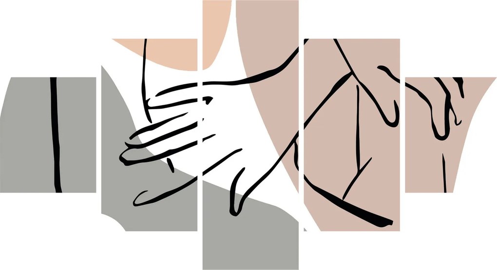 Obraz - Kobieta linia sztuki ciała N⁰2 (125x70 cm)