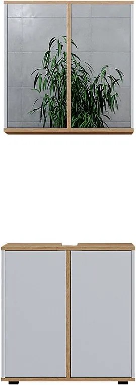 Zestaw mebli łazienkowych biały/artystyczny 60x30x62 didi