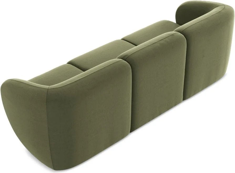 Zielona aksamitna sofa 244 cm Lani – Makamii