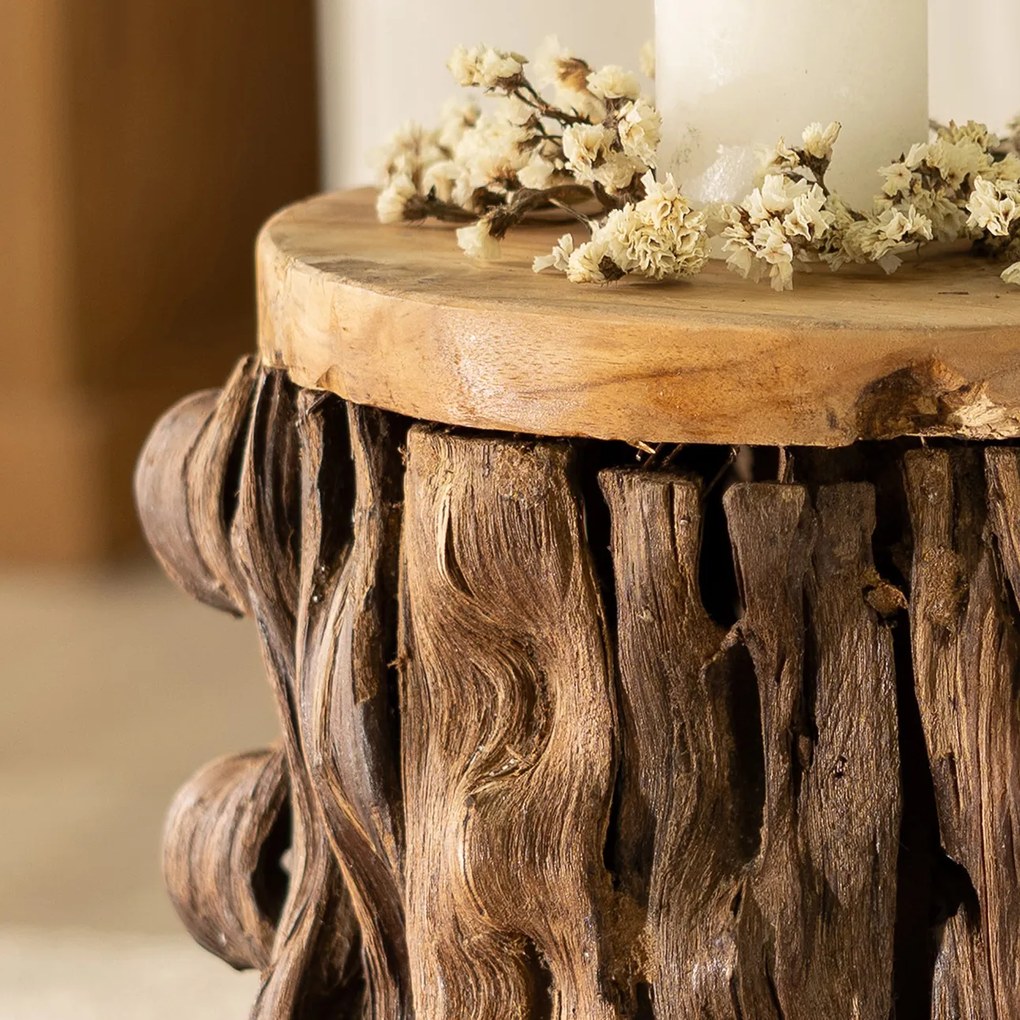 Stolik drewniany Root 35x35x46 cm