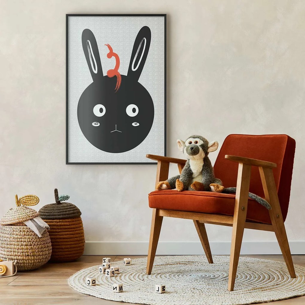 Plakat Królik widzi wszystko 21x30 cm z ramą czarną bez marginesu ARTGEIST B