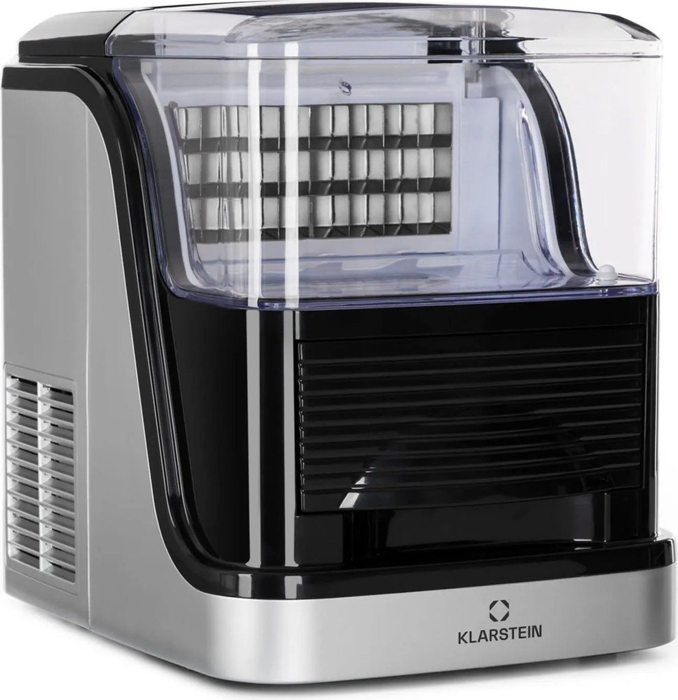 Klarstein Kristall 15kg/24h 0.6L Kostkarka do Lodu Srebrny