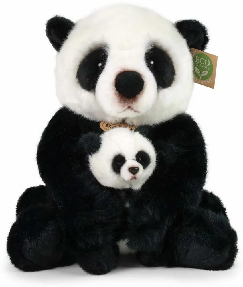 Rappa Pluszowa panda z młodym 27 cm ECO-FRIENDLY