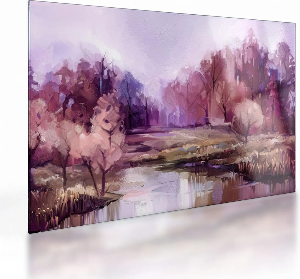 Obraz na szkle - Malarstwo pejzażowe jesienne (70x50 cm)