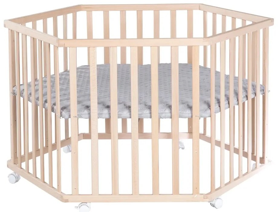 Kojec dla dzieci z litego drewna bukowego 119x104 cm – Roba