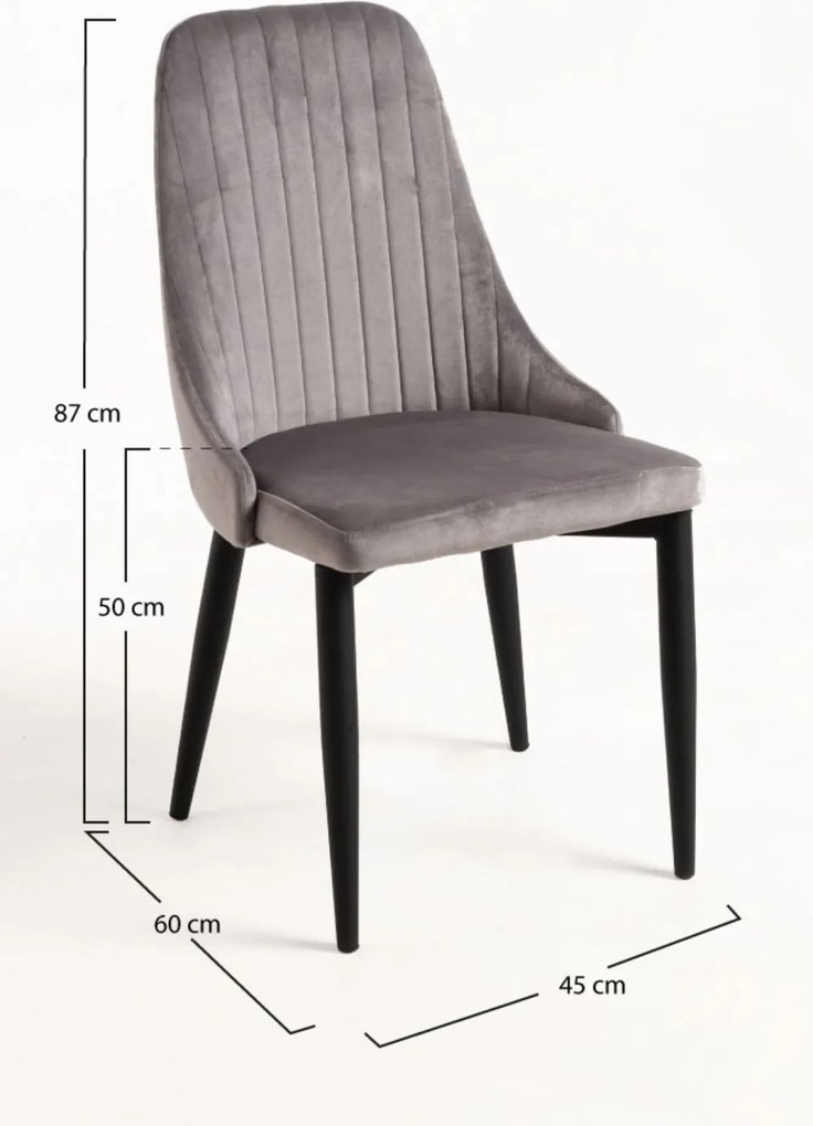 Zestaw 4 Krzese Kan Aksamitne