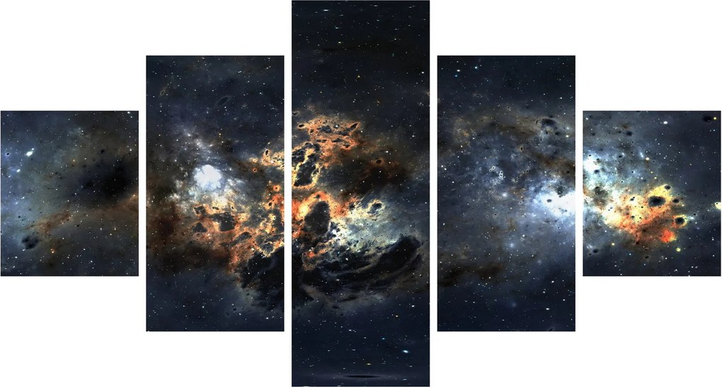 Obraz - Wszechświat z mgławicą (125x70 cm)