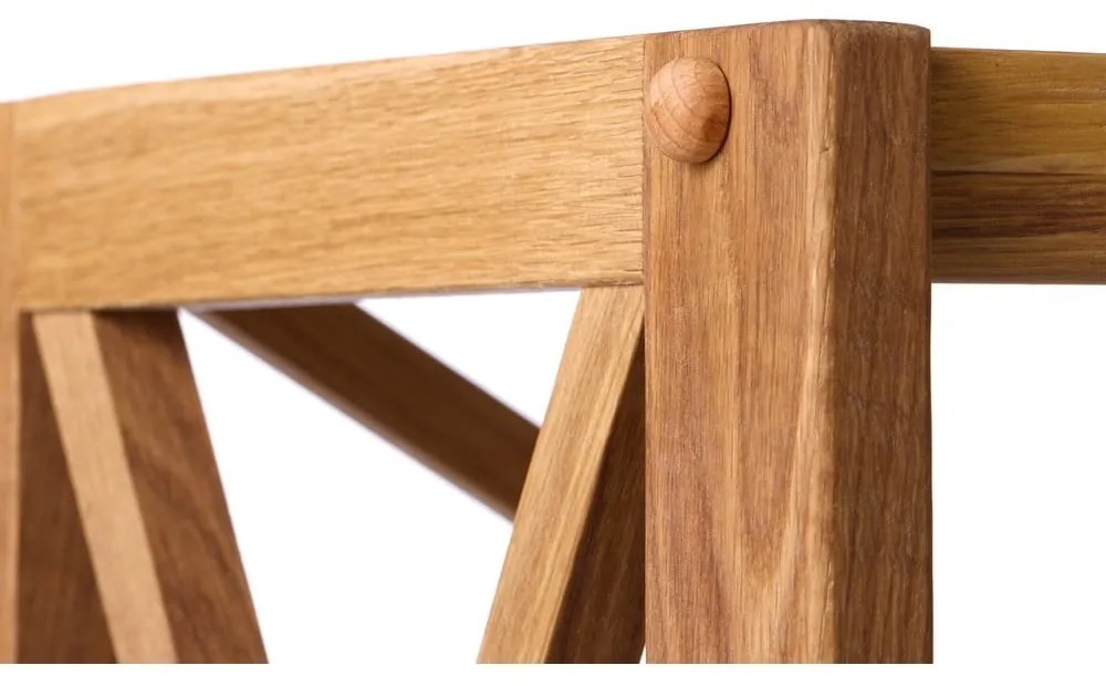 Regał z litego drewna dębowego w naturalnym kolorze 70x198 cm X-Shelf – Unique Furniture