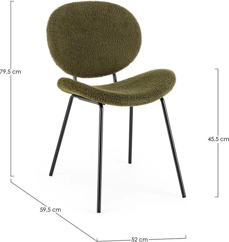 Tapicerowane krzesło w kolorze khaki Maddie – Yes Everyday