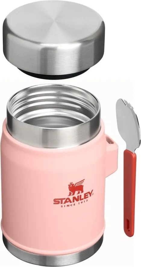 Brzoskwiniowy termos na jedzenie ze stali nierdzewnej 400 ml Legendary Food Jar + Spork Peach Rose – Stanley