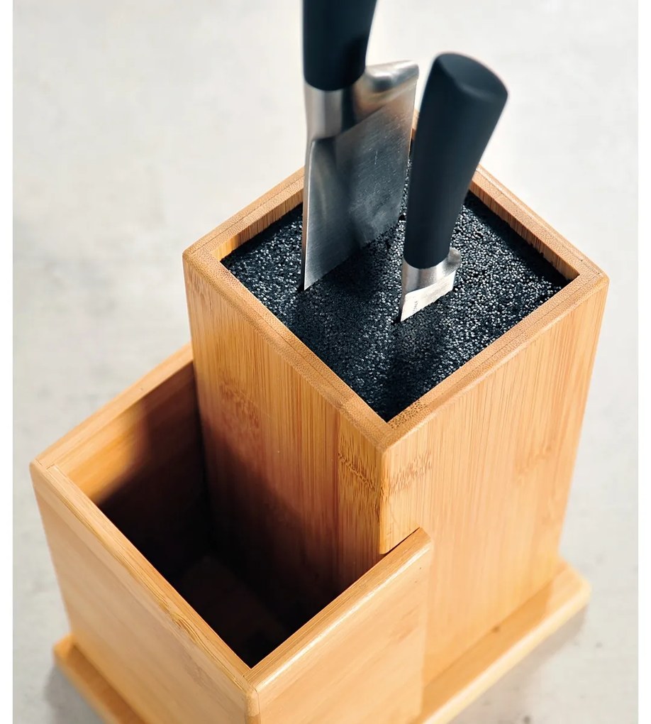 Kesper 58025 Blok na noże z tacką, 24 x 18,5 x 12,7 cm