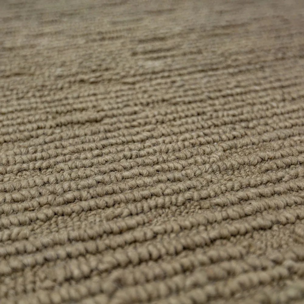 Wełniany dywan tkany ręcznie w kolorze khaki 120x170 cm Harris Boucle – Flair Rugs