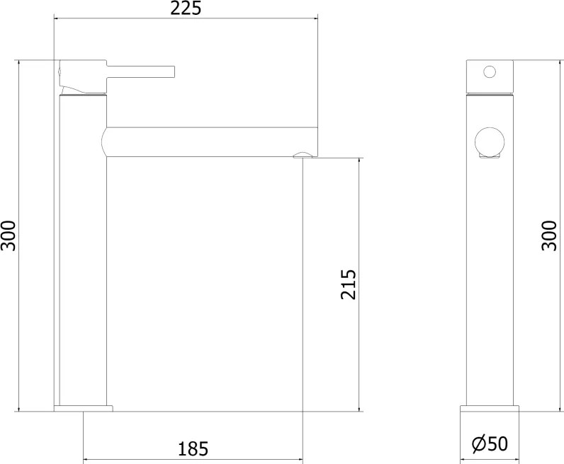 Mexen Elba bateria umywalkowa wysoka, różowe złoto - 74110-60
