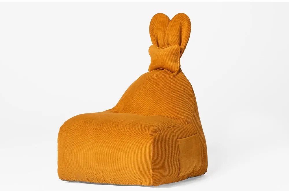 Dziecięcy worek do siedzenia w kolorze ochry Funny Bunny – The Brooklyn Kids