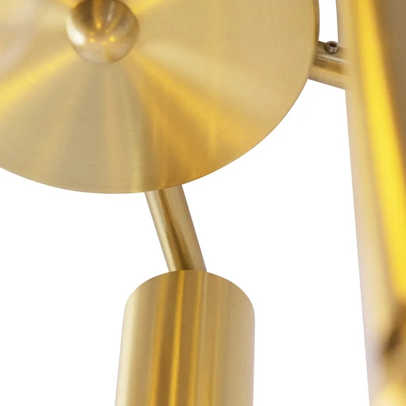 Lampa sufitowa w stylu art deco złota 6-światłowa - Tubi ArtDeco Oswietlenie wewnetrzne