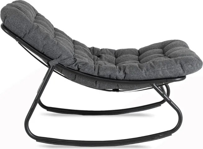 Fotel Bujany Ogrodowy AURORA na Płozach Szary Nowoczesny