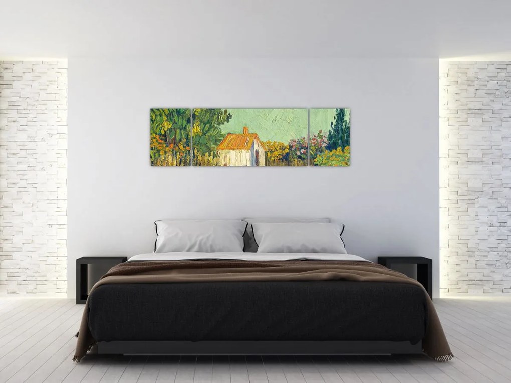 Obraz - Imitator of Vincent van Gogh, Landscape, reprodukcje (170x50 cm)