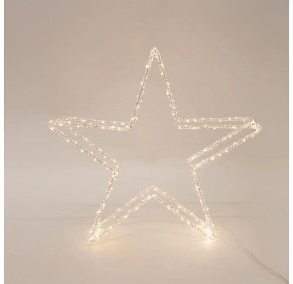 Zewnętrzna dekoracja świąteczna LED 140xLED/2,1W/230V IP44, ciepła biała, gwiazda 60 cm