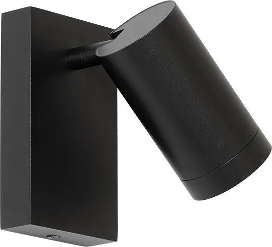 Nowoczesna lampa ścienna czarna regulowana z przełącznikiem - Jeana Luxe