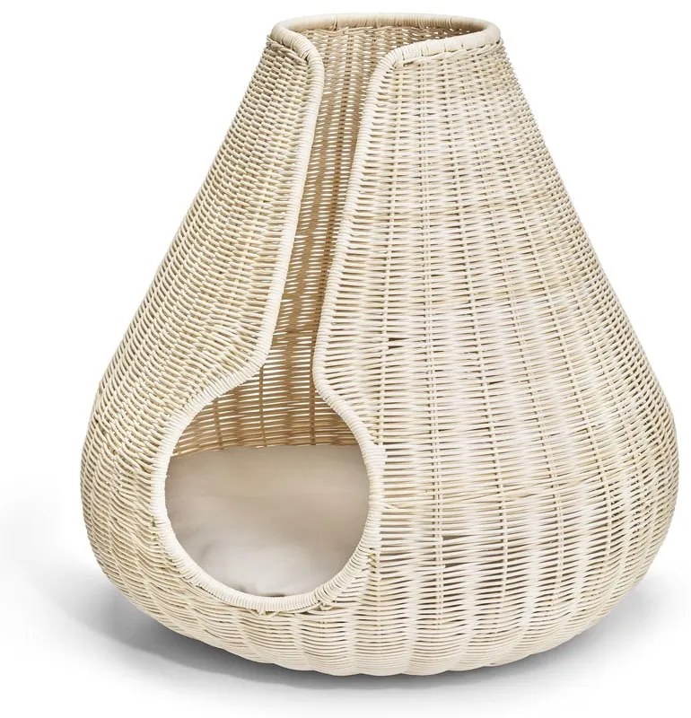 Naturalne rattanowe legowisko dla kotów ø 56 cm Perla Natural – MiaCara