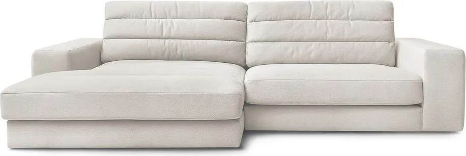 Beżowy aksamitny narożnik (lewostronny/z szezlongiem) Sierra – Bobochic Paris