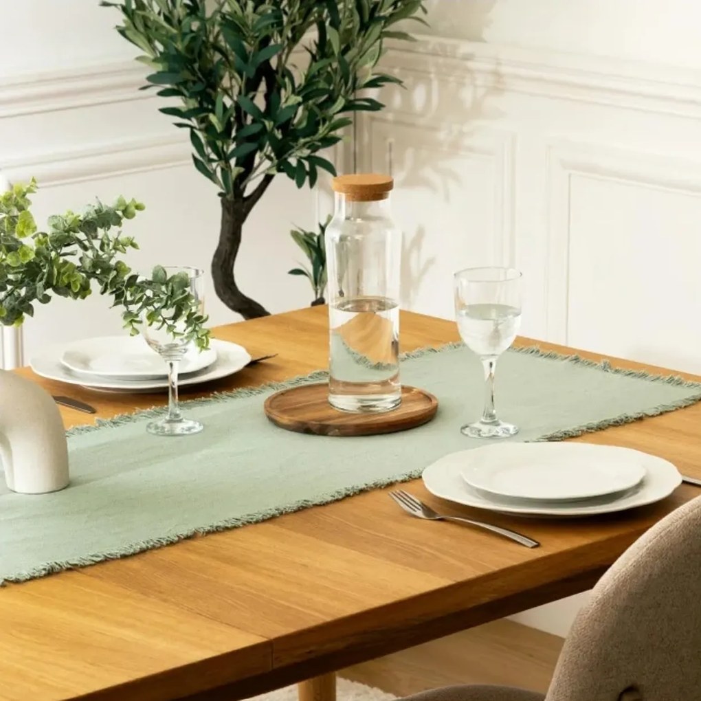 Dekoracyjny bieżnik na stół MAHA 38x140 cm - różne kolory Kolor: Beżowy