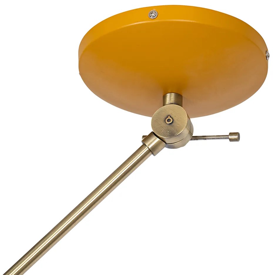 Lampa sufitowa w stylu Retro żółta z brązem - Milou Retro Oswietlenie wewnetrzne