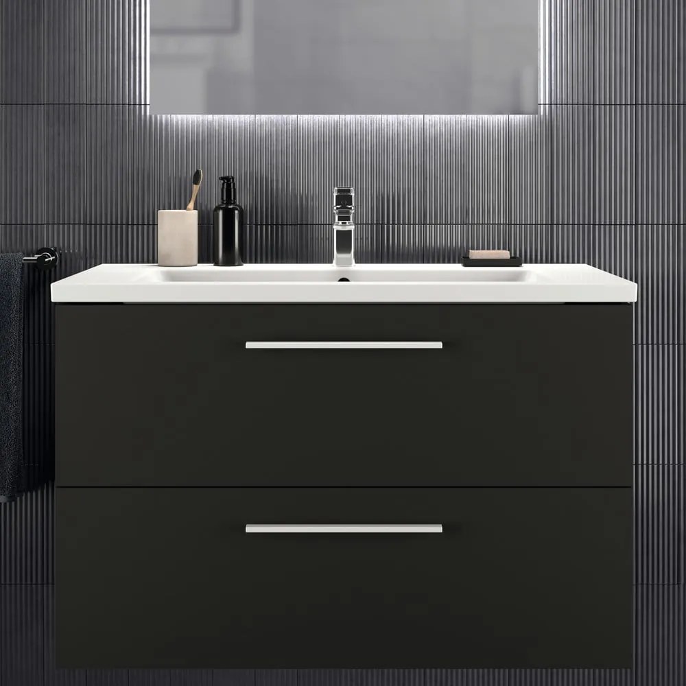Antracytowa wisząca szafka pod umywalkę 100x63 cm i.Life B – Ideal Standard