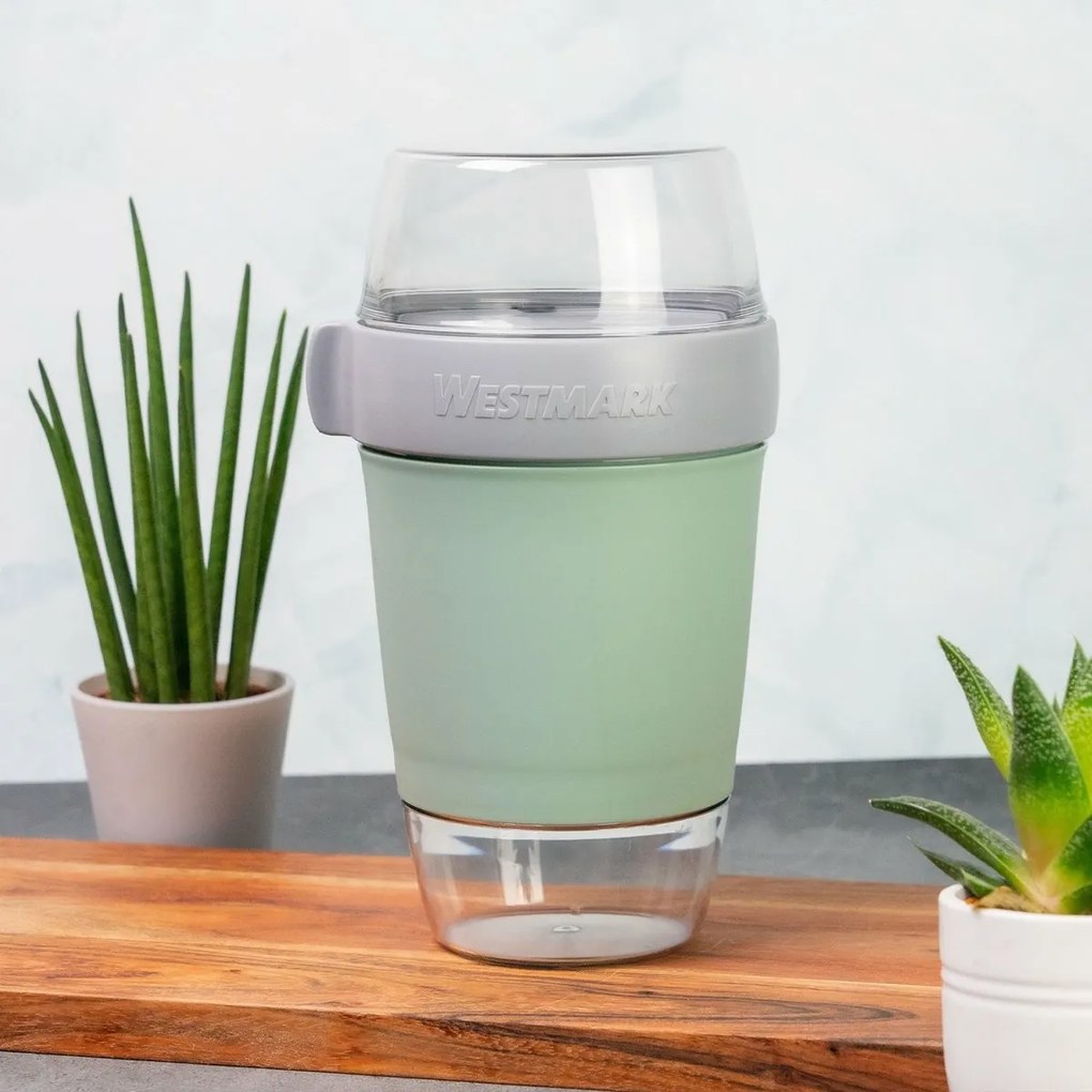 Westmark Trzyczęściowy pojemnik na żywność, 1150 ml, miętowyo-zielony, L