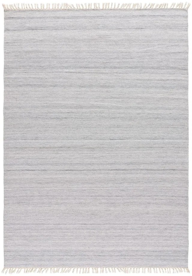 Jasnoszary dywan zewnętrzny z tworzywa z recyklingu Universal Liso, 140x200 cm