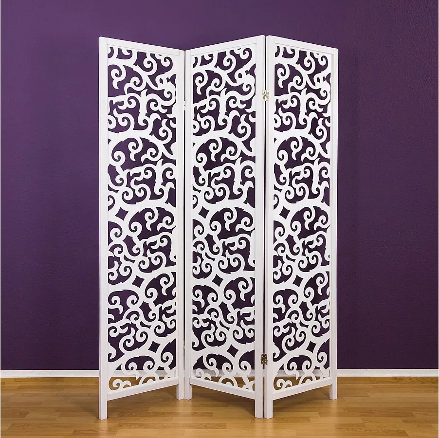 Przegroda pokojowa 130x2,2x175 cm biała Shoji