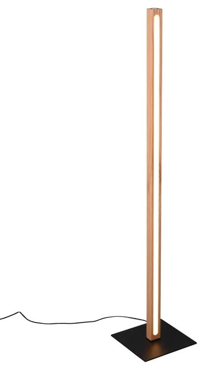 Czarno-naturalna lampa stojąca LED (wysokość 115 cm) Bellari – Trio