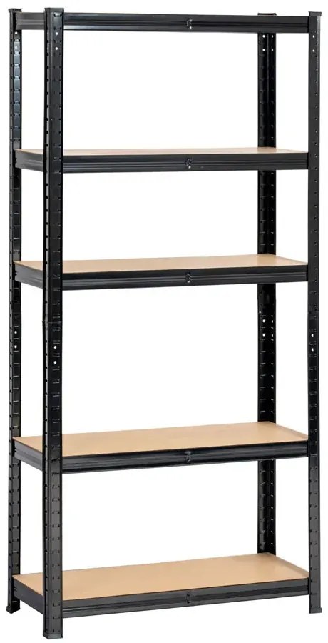 Czarny regał magazynowy 154 cm - Filove 3X