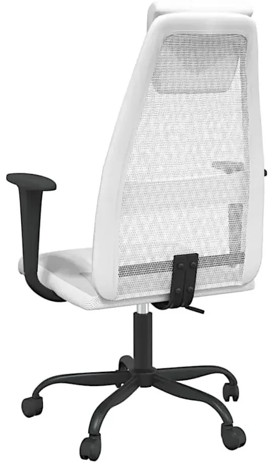 Białe krzesło biurowe z regulacją wysokości - Inavi
