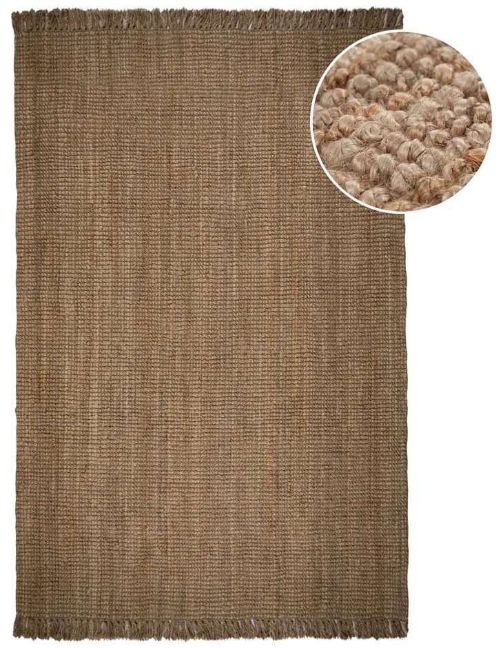 Brązowy dywan z juty Flair Rugs Jute, 200x290 cm