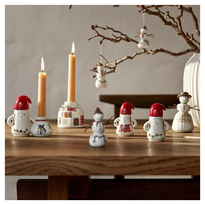 Ceramiczny świecznik ze świątecznym motywem Hammershøi Christmas Father Elf – Kähler Design