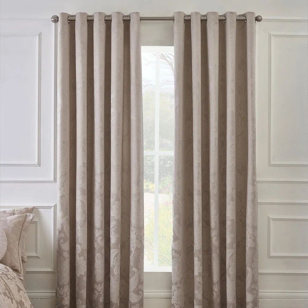 Beżowe zasłony żakardowe zestaw 2 szt. 168x229 cm Opulent Jacquard – Catherine Lansfield