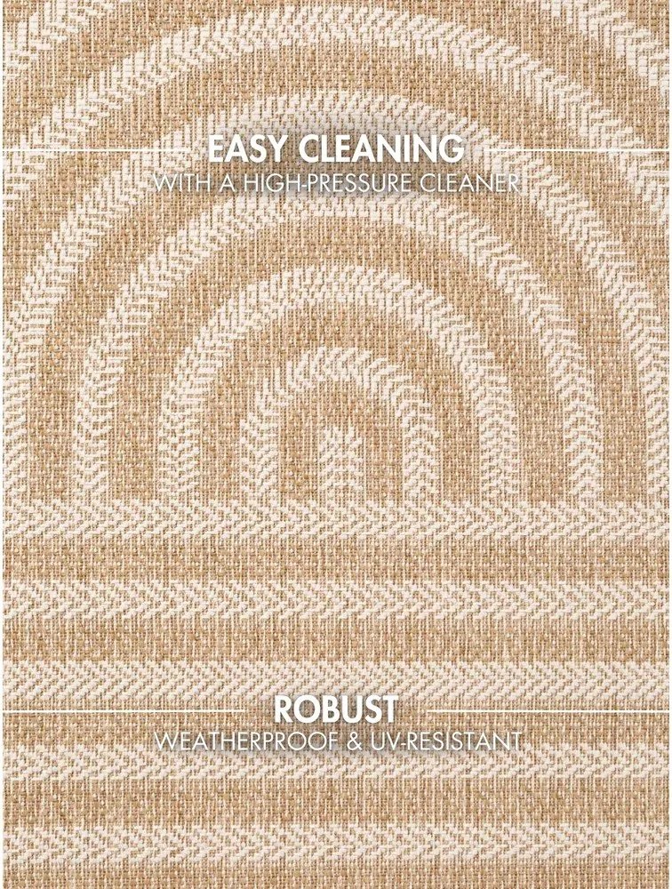 Kremowo-naturalny dywan odpowiedni na zewnątrz 160x230 cm Haringey Woodfield – Ted Baker