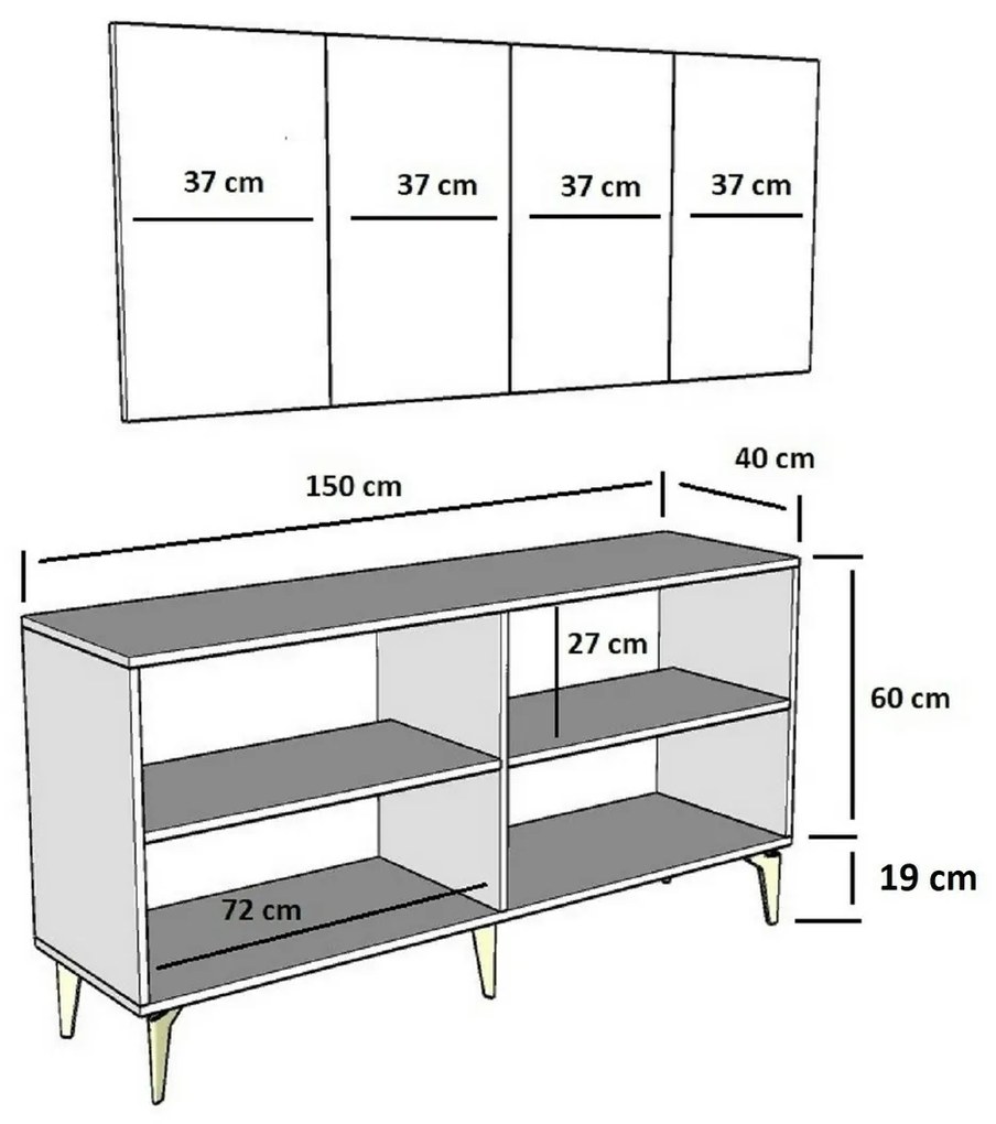Szafka Karya White and Gold