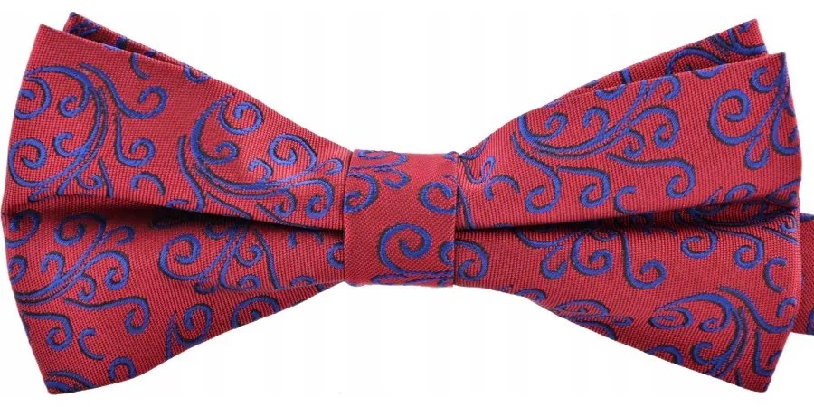 Muszka mucha ciemna czerwona granatowa elegancka