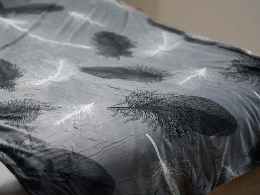 PrzytulneMieszkanie.pl PrzytulneMieszkanie.pl Pościel z mikropluszu VELSOFT szara Rozmiar pościeli: 70 x 90 cm | 140 x 200 cm